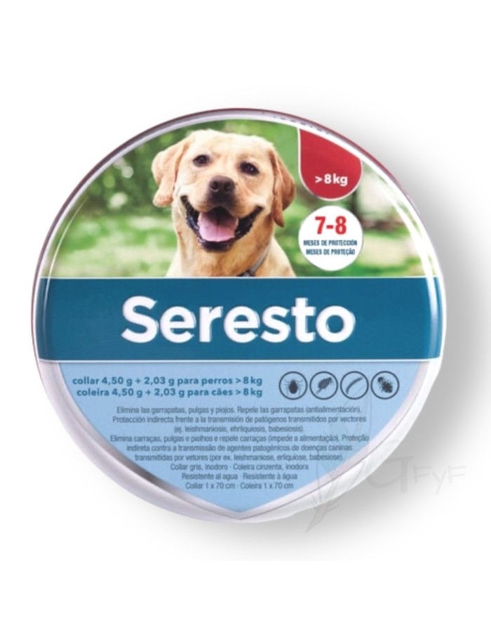 COLAR ANTIPARASITICO SERESTO MAIS DE 8 KG Elanco