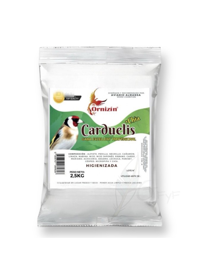 Miscela di Cardellini Carduelis + Chia 2,5Kg Ornizin